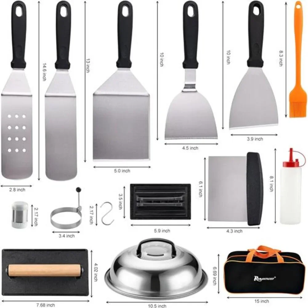 29PCS Griddle Accessories Set - Flat Top Teppanyaki Spatula Set